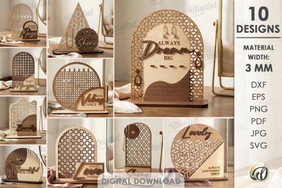 Download 3D Jewelry Display Stands Bundle Laser - Premium Resources