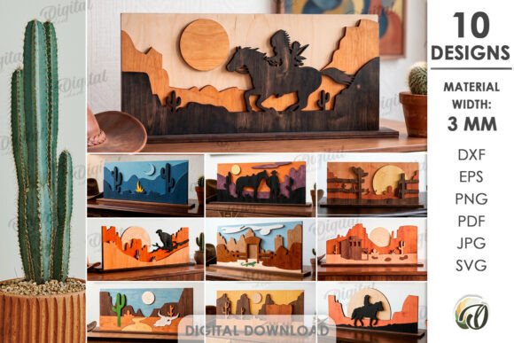 Download Western Stands Bundle Laser Cut - Premium Resources
