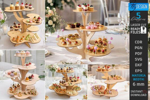 Download Tree Cupcake Stands Laser Cut Bundle SVG - Premium Resources