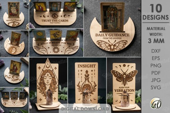 Download 3D Tarot Card and Crystal Stands Bundle - Premium Resources